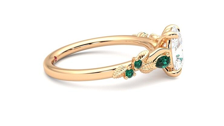 Taylor & Hart Lierre Oval Engagement Ring 360 degree image 9