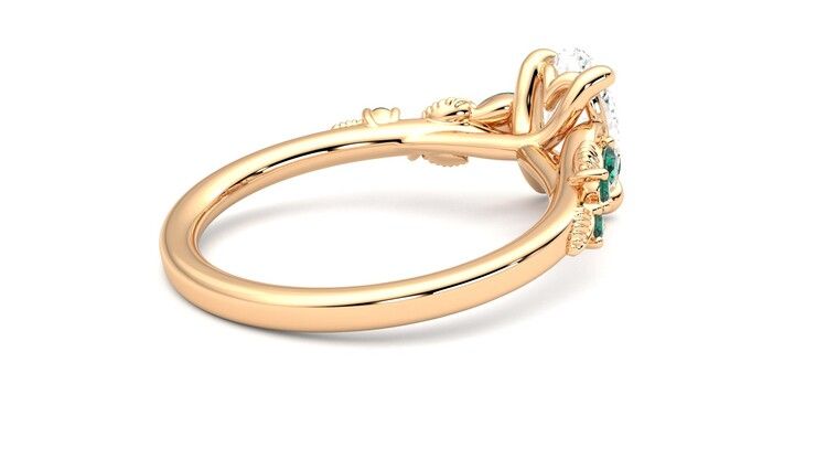 Taylor & Hart Lierre Oval Engagement Ring 360 degree image 12