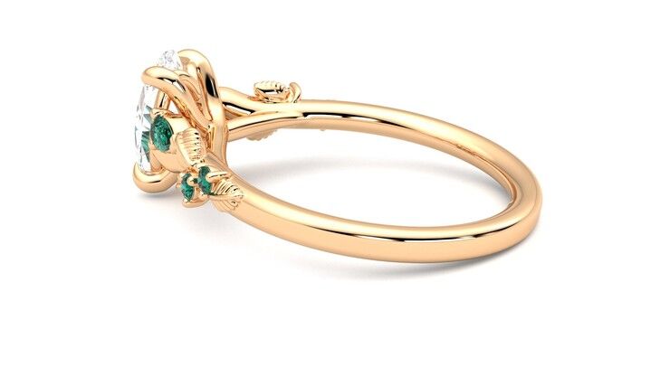 Taylor & Hart Lierre Oval Engagement Ring 360 degree image 19