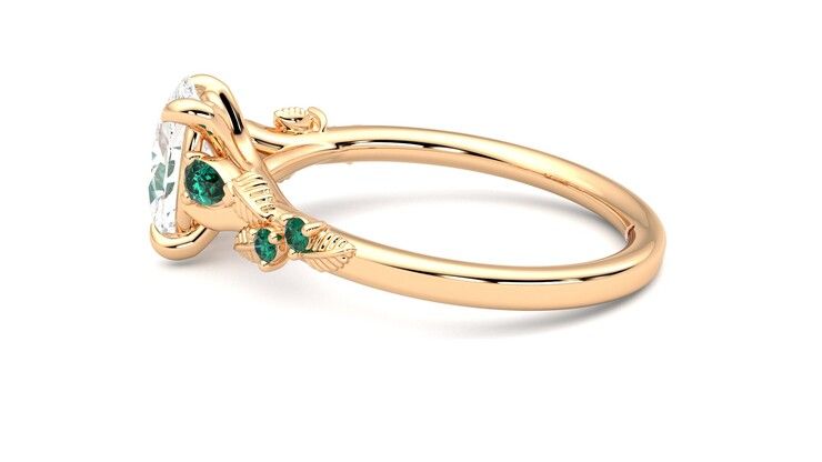 Taylor & Hart Lierre Oval Engagement Ring 360 degree image 20