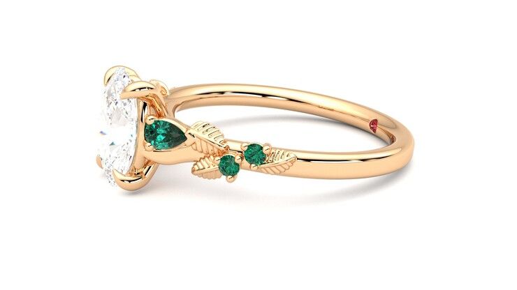 Taylor & Hart Lierre Oval Engagement Ring 360 degree image 22