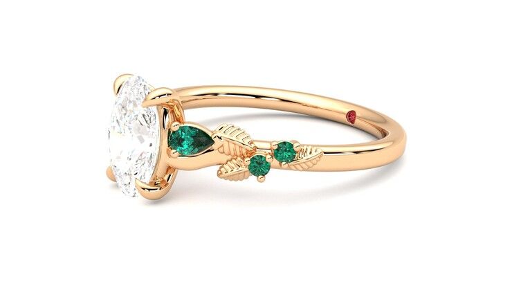 Taylor & Hart Lierre Oval Engagement Ring 360 degree image 23