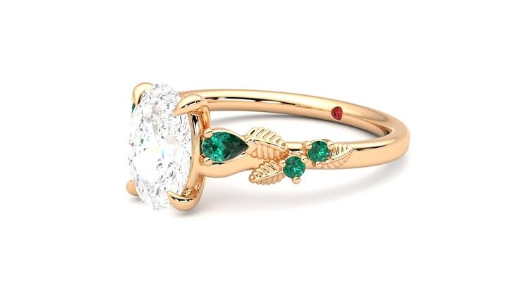 Taylor & Hart Lierre Oval Engagement Ring 360 degree image 24