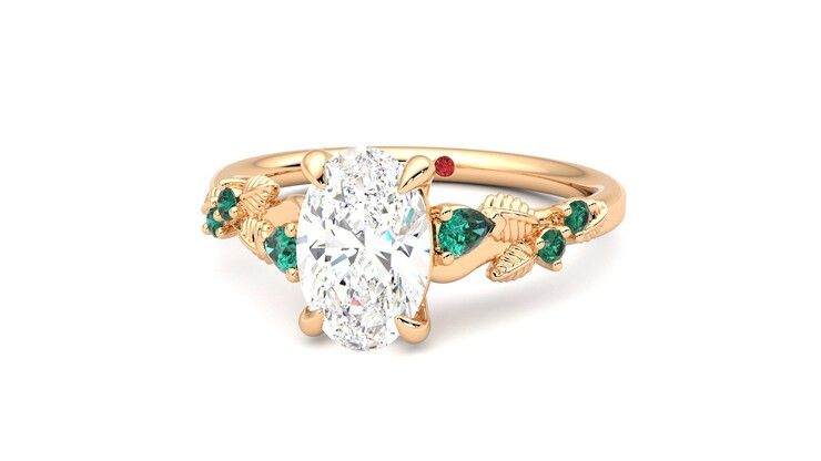 Taylor & Hart Lierre Oval Engagement Ring 360 degree image 27