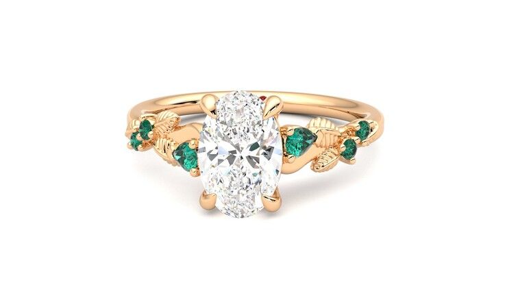 Taylor & Hart Lierre Oval Engagement Ring 360 degree image 28