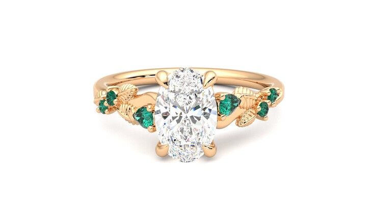 Taylor & Hart Lierre Oval Engagement Ring 360 degree image 29