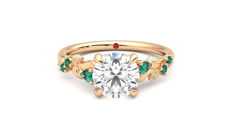 Taylor & Hart Lierre Round Engagement Ring 360 degree image 0