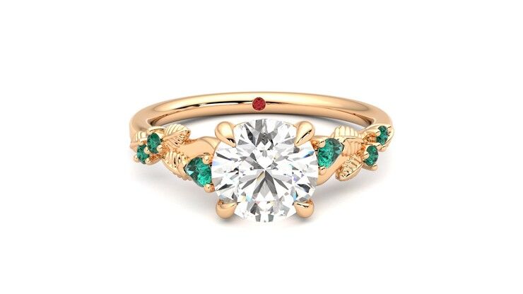 Taylor & Hart Lierre Round Engagement Ring 360 degree image 1