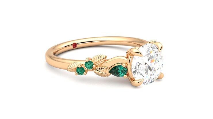 Taylor & Hart Lierre Round Engagement Ring 360 degree image 6