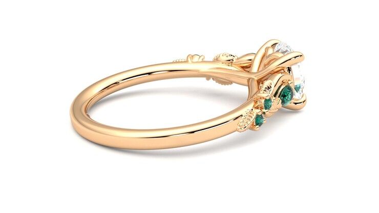Taylor & Hart Lierre Round Engagement Ring 360 degree image 11