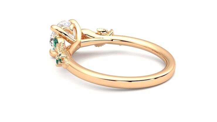 Taylor & Hart Lierre Round Engagement Ring 360 degree image 18