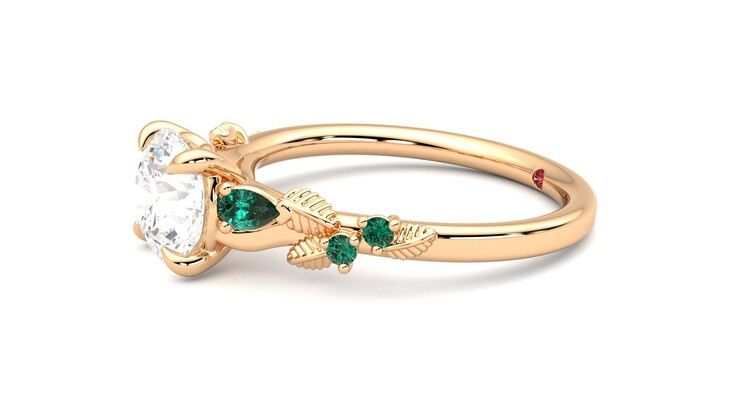 Taylor & Hart Lierre Round Engagement Ring 360 degree image 22