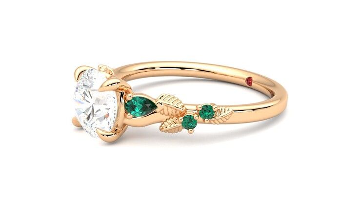 Taylor & Hart Lierre Round Engagement Ring 360 degree image 23