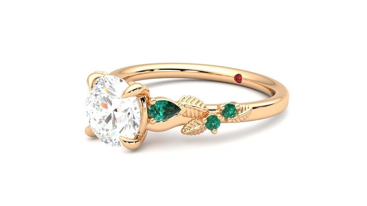Taylor & Hart Lierre Round Engagement Ring 360 degree image 24