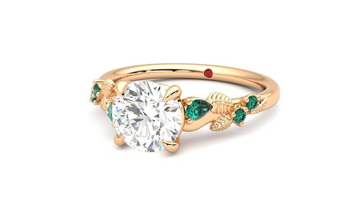 Taylor & Hart Lierre Round Engagement Ring 360 degree image 26