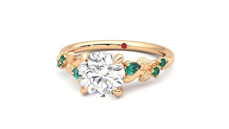 Taylor & Hart Lierre Round Engagement Ring 360 degree image 27
