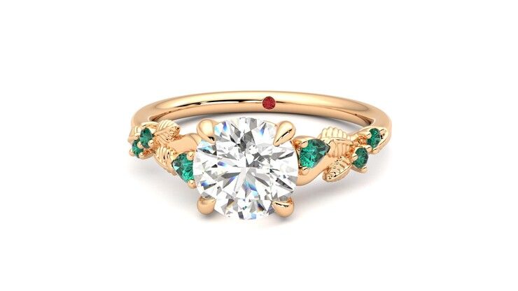 Taylor & Hart Lierre Round Engagement Ring 360 degree image 28
