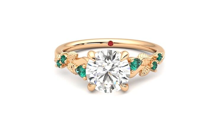 Taylor & Hart Lierre Round Engagement Ring 360 degree image 29
