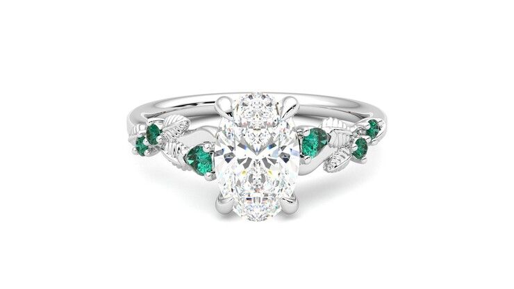 Taylor & Hart Lierre Oval Engagement Ring 360 degree image 0