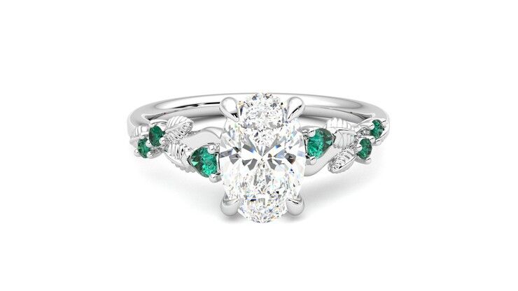 Taylor & Hart Lierre Oval Engagement Ring 360 degree image 1