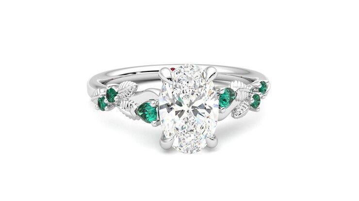 Taylor & Hart Lierre Oval Engagement Ring 360 degree image 2