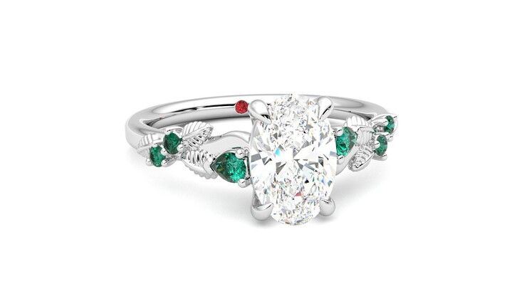 Taylor & Hart Lierre Oval Engagement Ring 360 degree image 3