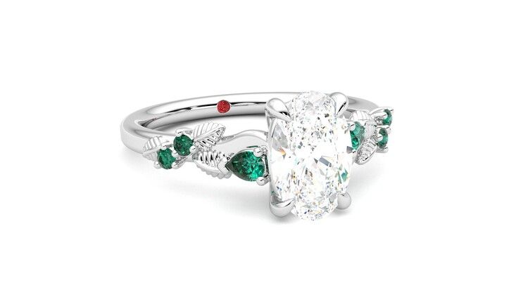 Taylor & Hart Lierre Oval Engagement Ring 360 degree image 4