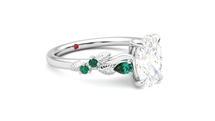 Taylor & Hart Lierre Oval Engagement Ring 360 degree image 6