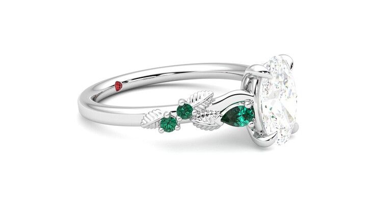 Taylor & Hart Lierre Oval Engagement Ring 360 degree image 7