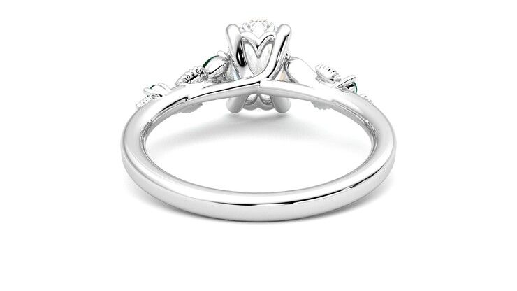 Taylor & Hart Lierre Oval Engagement Ring 360 degree image 15