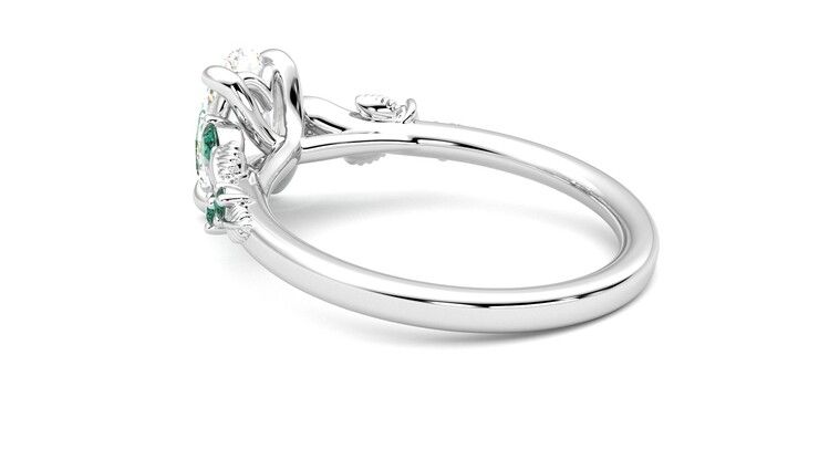 Taylor & Hart Lierre Oval Engagement Ring 360 degree image 18