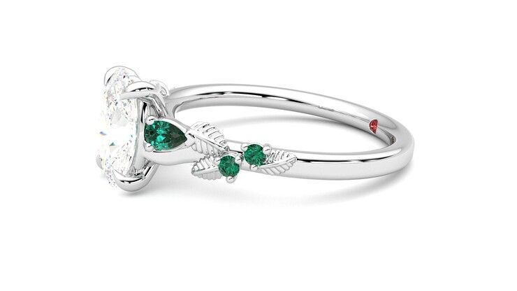 Taylor & Hart Lierre Oval Engagement Ring 360 degree image 22