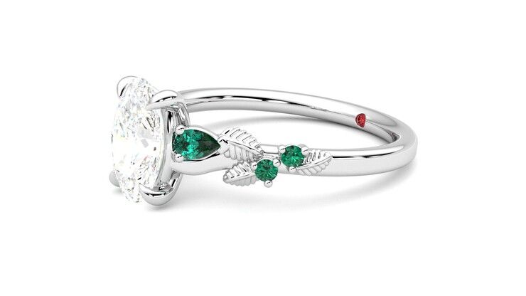 Taylor & Hart Lierre Oval Engagement Ring 360 degree image 23