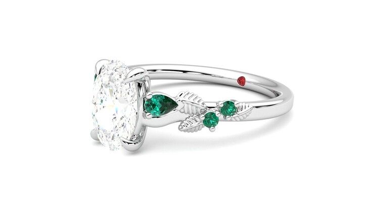 Taylor & Hart Lierre Oval Engagement Ring 360 degree image 24