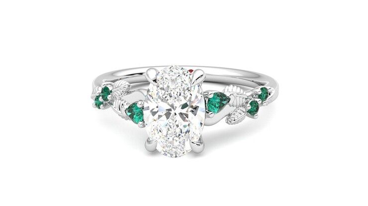Taylor & Hart Lierre Oval Engagement Ring 360 degree image 28