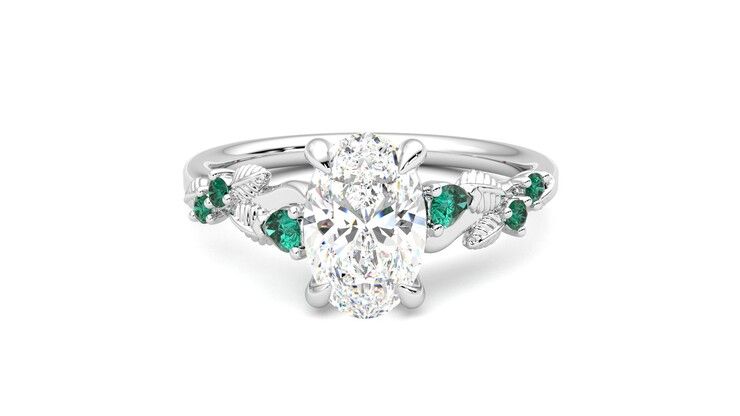 Taylor & Hart Lierre Oval Engagement Ring 360 degree image 29