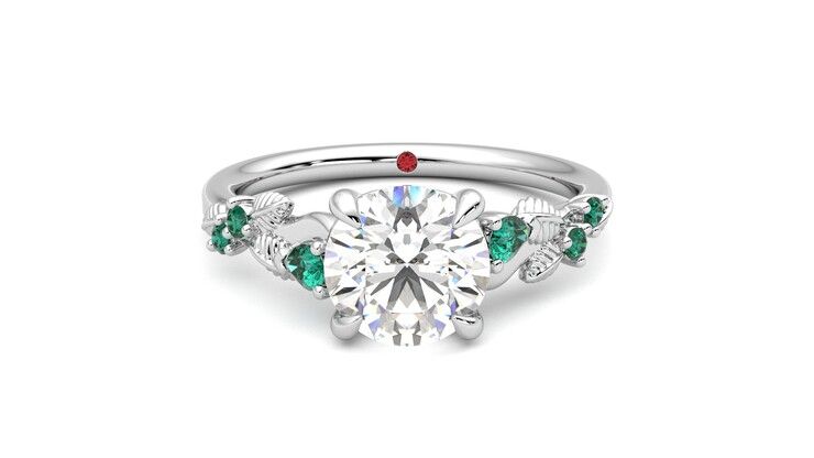Taylor & Hart Lierre Round Engagement Ring 360 degree image 0