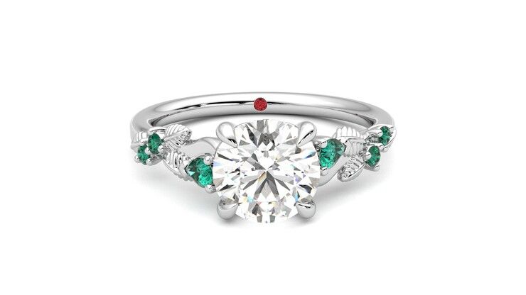 Taylor & Hart Lierre Round Engagement Ring 360 degree image 1