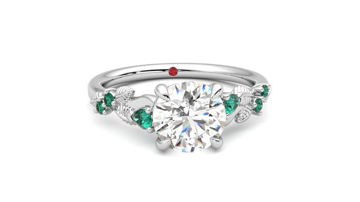 Taylor & Hart Lierre Round Engagement Ring 360 degree image 2