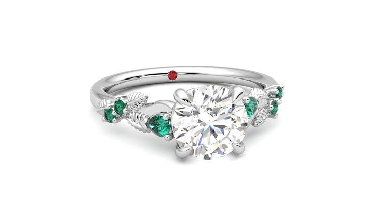 Taylor & Hart Lierre Round Engagement Ring 360 degree image 3