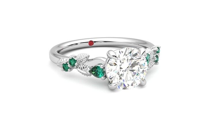 Taylor & Hart Lierre Round Engagement Ring 360 degree image 4