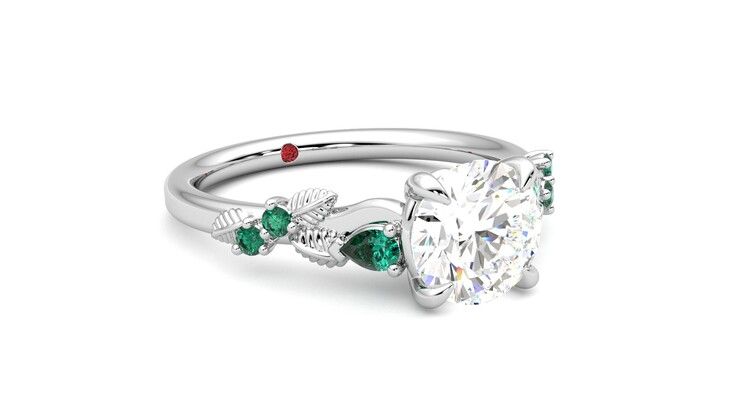 Taylor & Hart Lierre Round Engagement Ring 360 degree image 5