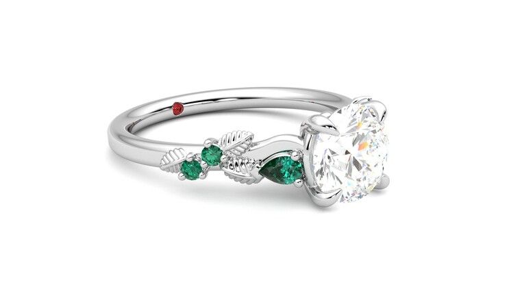 Taylor & Hart Lierre Round Engagement Ring 360 degree image 6