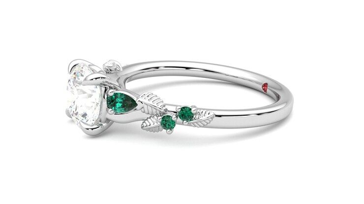 Taylor & Hart Lierre Round Engagement Ring 360 degree image 22