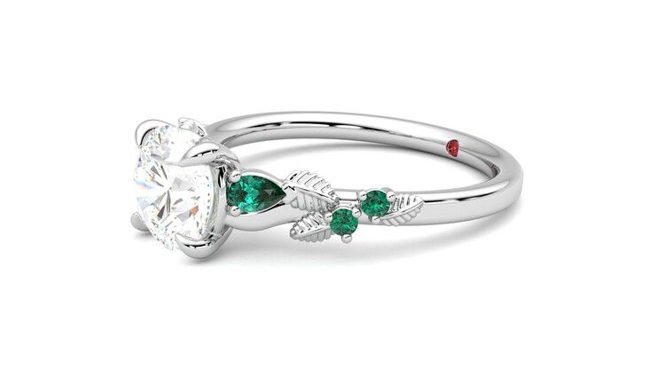 Taylor & Hart Lierre Round Engagement Ring 360 degree image 23