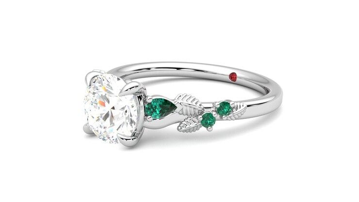 Taylor & Hart Lierre Round Engagement Ring 360 degree image 24