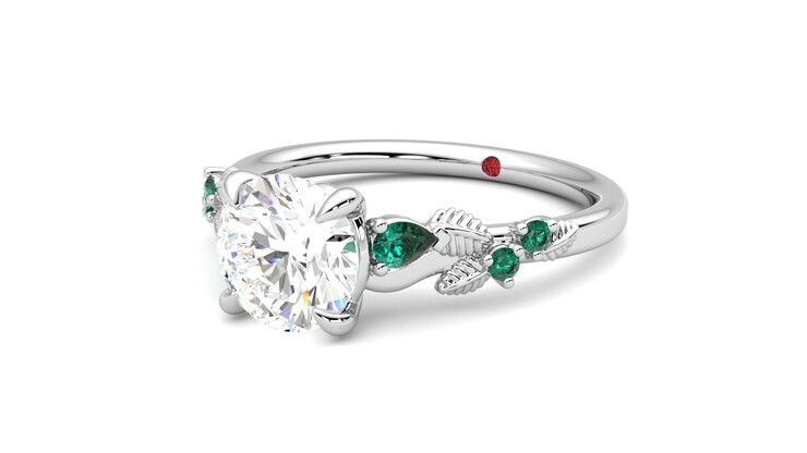 Taylor & Hart Lierre Round Engagement Ring 360 degree image 25