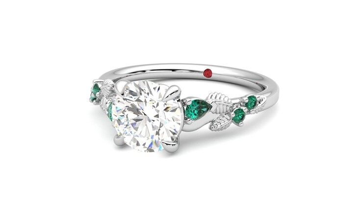 Taylor & Hart Lierre Round Engagement Ring 360 degree image 26