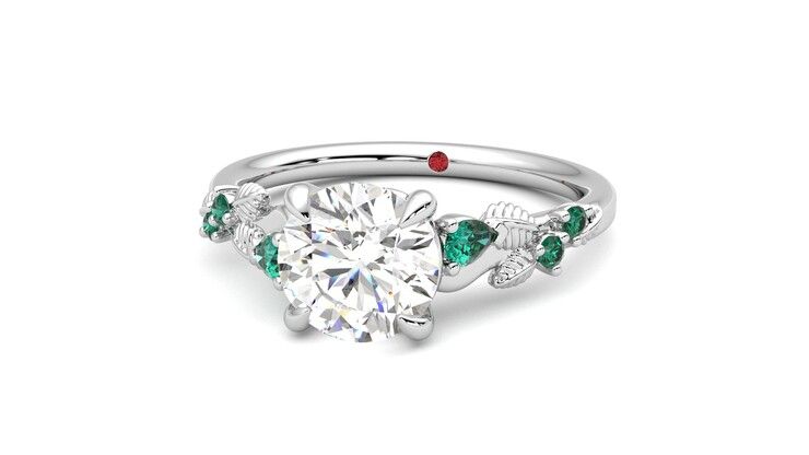 Taylor & Hart Lierre Round Engagement Ring 360 degree image 27