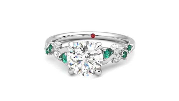 Taylor & Hart Lierre Round Engagement Ring 360 degree image 28